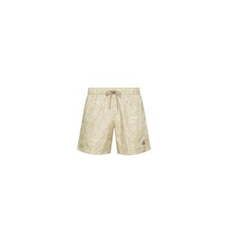Moncler Moncler Paisley Print Swim Shorts, Men, Beige, Size: Xxl