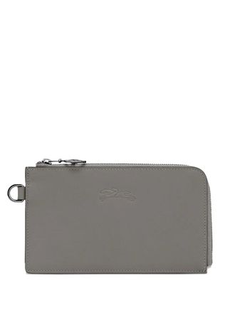 Longchamp Le Pliage Xtra leather clutch bag - women - Leather - One Size - Grey