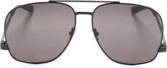 Saint Laurent Eyewear Leon oversized-frame sunglasses - unisex - Metal - 59 - Black