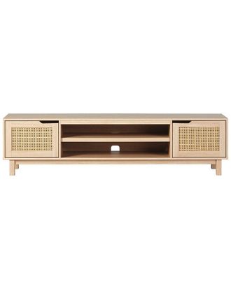 Walker Edison 70in 2-Door Rattan TV Stand