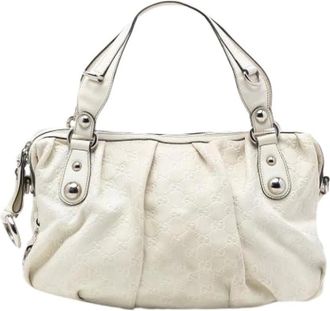 Gucci Pre-owned Handbags, female, White, Size: ONE SIZE Pre-owned Satchel
