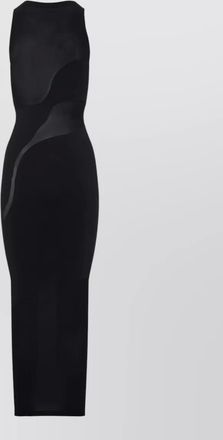 Wolford contour dress featuring sheer panel design