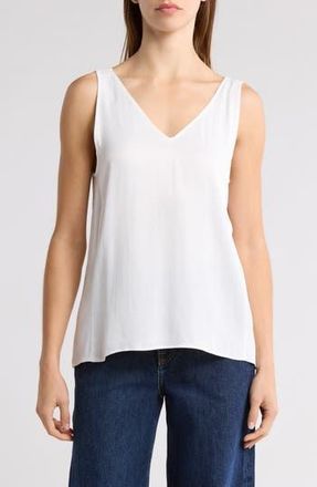 Nordstrom Double V-Neck Tank in Ivory Tofu at Nordstrom Rack, Size Xx-Small