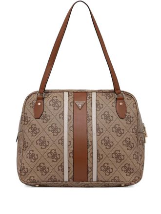 Guess Co Laptoptas met monogram-print - Beige