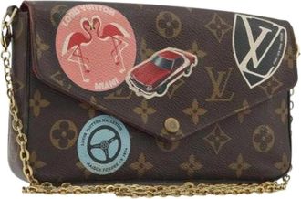 Louis Vuitton Pre-owned Mini Pochette Accessoires - Dames - Vintage Schoudertas - Bruin - ONE Size - Vintage