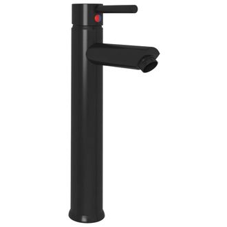 Berkfield Home Durable Bathroom Sink with Tap & Push Drain Clear Tempered Glass in Black