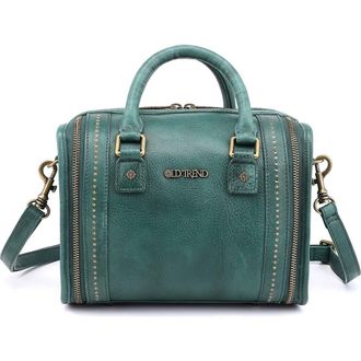 OLD TREND Mini Trunk Leather Crossbody Bag in Vintage Green at Nordstrom Rack