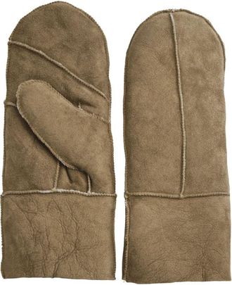 TruClothing Sheepskin Mittens Suede Winter Gloves Shearling Wool Lining