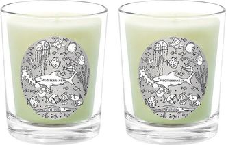 Qualitas Mediterranean Two Scented Beeswax Candle Set