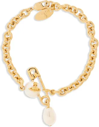 Vivienne Westwood logo-engraved bracelet - Gold