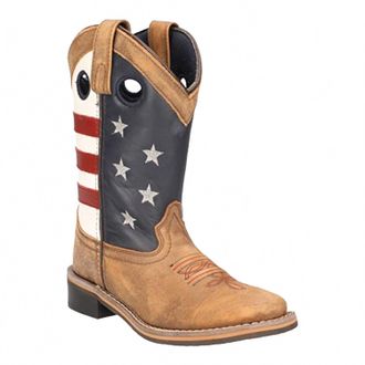 Smoky Mountain Boots Womens Stars And Stripes Western Boots In Vintage Brown