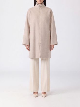 Fabiana Filippi Cappotto monopetto al ginocchio in pura lana vergine con zip