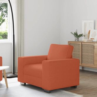 vidaXL Divano Sedia Rosso Arancione 60 cm Tessuto di Velluto a Coste - Vidaxl