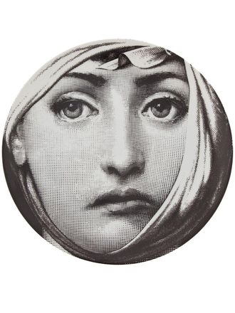 Fornasetti Printed plate - unisex - China - One Size - Black