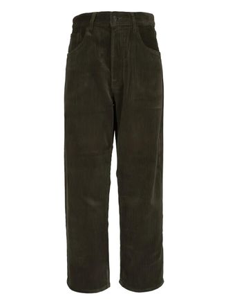 R13 corduroy-texture trousers - Green