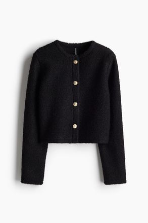 H&M Cardigan aus Boucl&eacute; - Schwarz