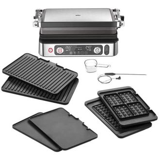 Braun Multigrill 9 Cg 9167, Parrilla De Contacto Con Parrilla, Planchas Planas Y Gofres Y Sensor De Temperatura, Posiciones De La Parrilla: Contacto, Barbac