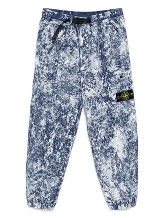 Stone Island printed cargo pants - men - Cotton - 36 - Blue