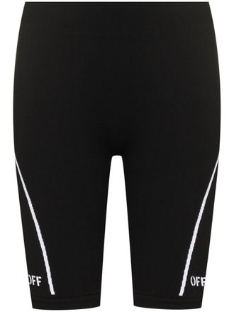 Off-white Athleisure seamless performance shorts - women - Polyamide/Spandex/Elastane - L/XL - Black