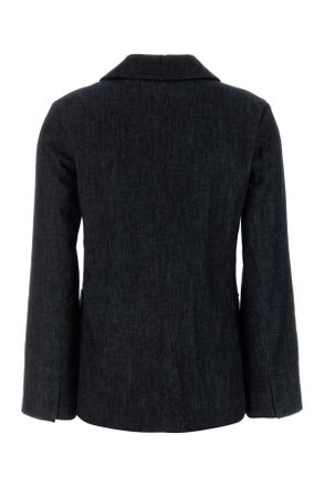 Max Mara 2619041141600 001 Blu Marino Exterior: Cotton Kapok Giacche E Gilet Jacket