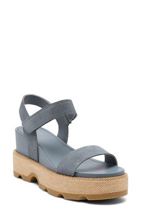Sorel Joanie IV Y Strap Wedge Sandal in Grey Ash/Gum 16 at Nordstrom, Size 11