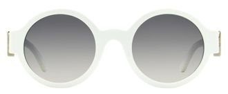 Moncler ML0243 Round Sunglasses - White