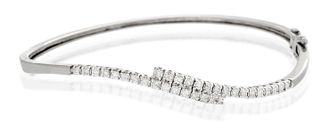 The Diamond Store Diamond Bangle 0.50ct 9K White Gold