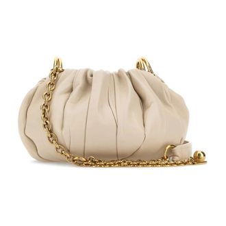 Chlo&eacute; Pliss&eacute; Schoudertas - Dames - Tassen - Beige - Maat: ONE Size Leer