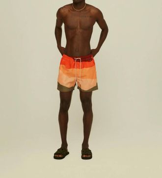 OAS Mens Swim Shorts In Fire Wave