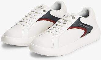 Tommy Hilfiger Mens Leather Cupsole Sneaker - Red/White/Blue - US 10 / EU 43