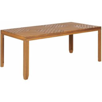 Beliani Tavolo da pranzo da giardino in legno di acacia per 6 persone 180 x 90 cm Baratti