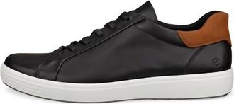 Ecco Mens Soft 7 Leather Slip-In Shoe In Black/cognac