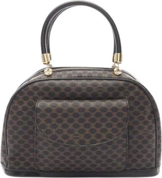Celine Pre-owned Handbags, female, Brown, Size: ONE SIZE Pre-owned Vintage Canvas Handbag