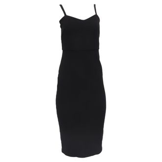 Max Mara Fitted Midi Dress in Black Viscose