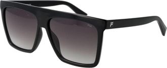 Fila Vierkante Plastic Zonnebril - Heren - Zonnebrillen - Zwart - ONE Size - Accessoires