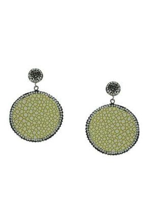 Olivia Welles Olwen Crystal Drop Earrings in Worn Silver/yellow at Nordstrom Rack