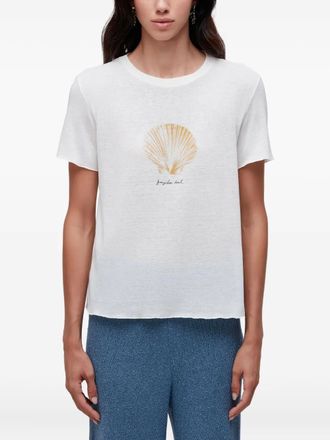 Osklen Gerafeld T-shirt met schelpenprint - Wit