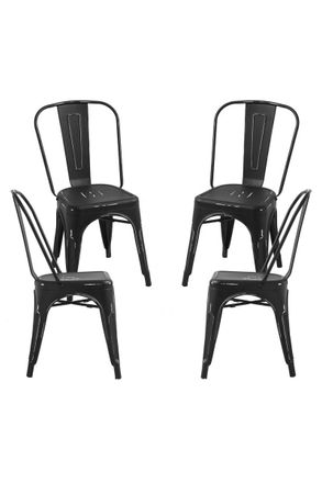 Regalos Miguel Regalos Miguel - Packs Sillas Comedor - Pack 4 Sillas Torix Vintage - Negro Vintage