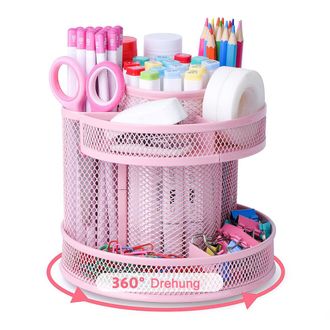 OEM Organizador De Escritorio De Altura Regulable, Fabricado En Malla Met&aacute;lica De Alta Calidad, Ideal Para Rotuladores, L&aacute;pices De Colores, Tiza, Etc., Co