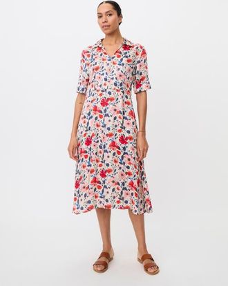 Masai Collared Midi Shirt Dress in Poinsettia at Nordstrom, Size Xx-Large