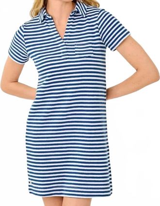 Lilly Pulitzer Dune Short Sleeve Dress In Starlight Navy St Tropez Stripe