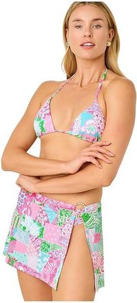 Lilly Pulitzer Kohala Skirt Cover-Up Womens Swimwear Crazy Quilt : LG, Nylon/Spandex