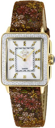 Gevril Group Padova Gemstone Floral Quartz Diamond Ladies Watch 12339F