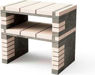 Movelar Caballete Lateral Del M&oacute;dulo Californi Plus Para Barbacoa De Obra Prefabricada (beige, Gris - 86,5 X 58 X 58 Cm) - Uso En Exteriores - Movelar