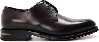 HUGO BOSS Mens Terry Derby Shoes in Dark Brown - Size UK 9.5