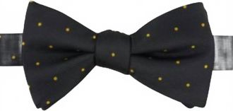 Tayion Collection Mens Dot Bow Tie In Black