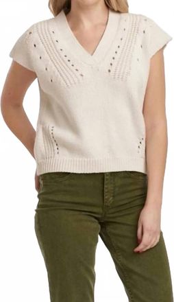 Dear John Denim Una V-Neck Sleeveless Sweater In Ivory