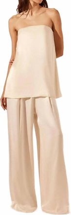 Shona Joy Strapless Column Top In Cream