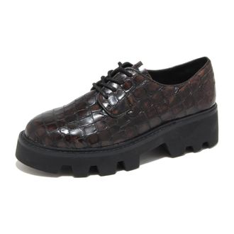 Ash Laced Shoes, female, Brown, 6 UK, Shadow lace-up shoes with reptile print