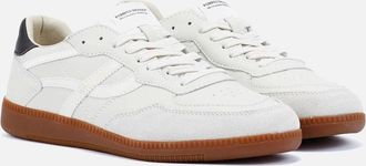 Pompeii Mens Pompeii Elan Sala Leather Mens Ecru Trainers - White - Size: 10